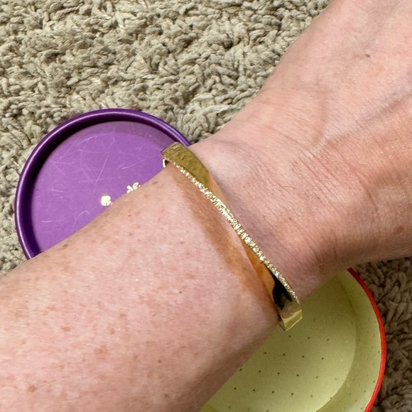Kate Spade Gold Bangle with Rhinestone Accents - Picture 2 of 3